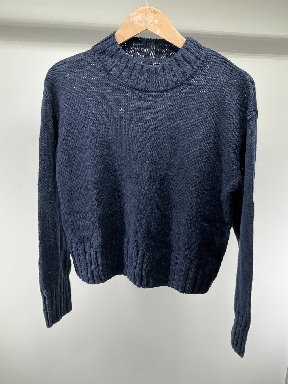 Cotton Linen Relaxed Crew Sweater